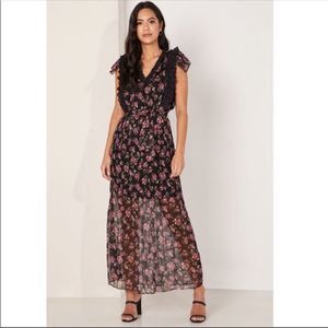 Foxiedox X Anthropologie Anaise Floral Print Maxi Dress Small